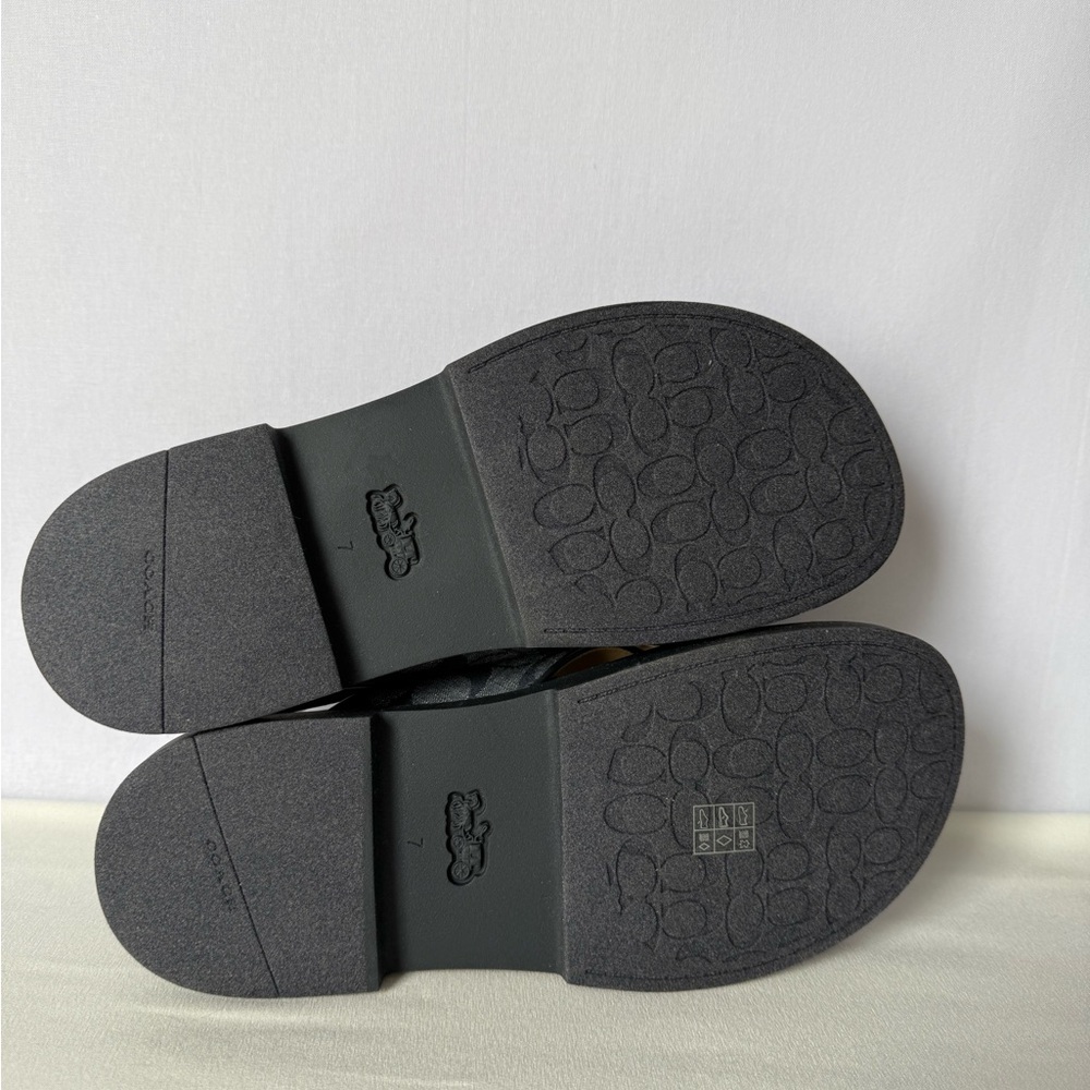 NWT Fraser Sandal Chambray Coach Women’s shoes Size 7 B Midnight navy CT645 - Picture 8 of 12